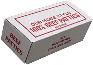 Weber Display & Packaging Printed Beef Patty Box, 9" Length x 4.5" Width x 4.25" Depth | 25/Bundle