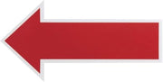HUBERT Red/White Removable Vinyl Arrow Floor Decal - 6"L x 3"W, 12 per Pack