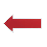 Red/White Removable Vinyl Arrow Floor Decal - 6"L x 3"W by HUBERT – Vinyl, Red, Model SDFG-3X6-ARROW