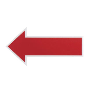 Red/White Removable Vinyl Arrow Floor Decal - 6"L x 3"W by HUBERT – Vinyl, Red, Model SDFG-3X6-ARROW