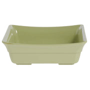 Serving Bowl Display Bowl 1/2 Size Willow Green Melamine Curveware Pan - 9 7/8 L x 12" W x 4" D by HUBERT – Melamine, Willow Green, Model H0094-WILLOW