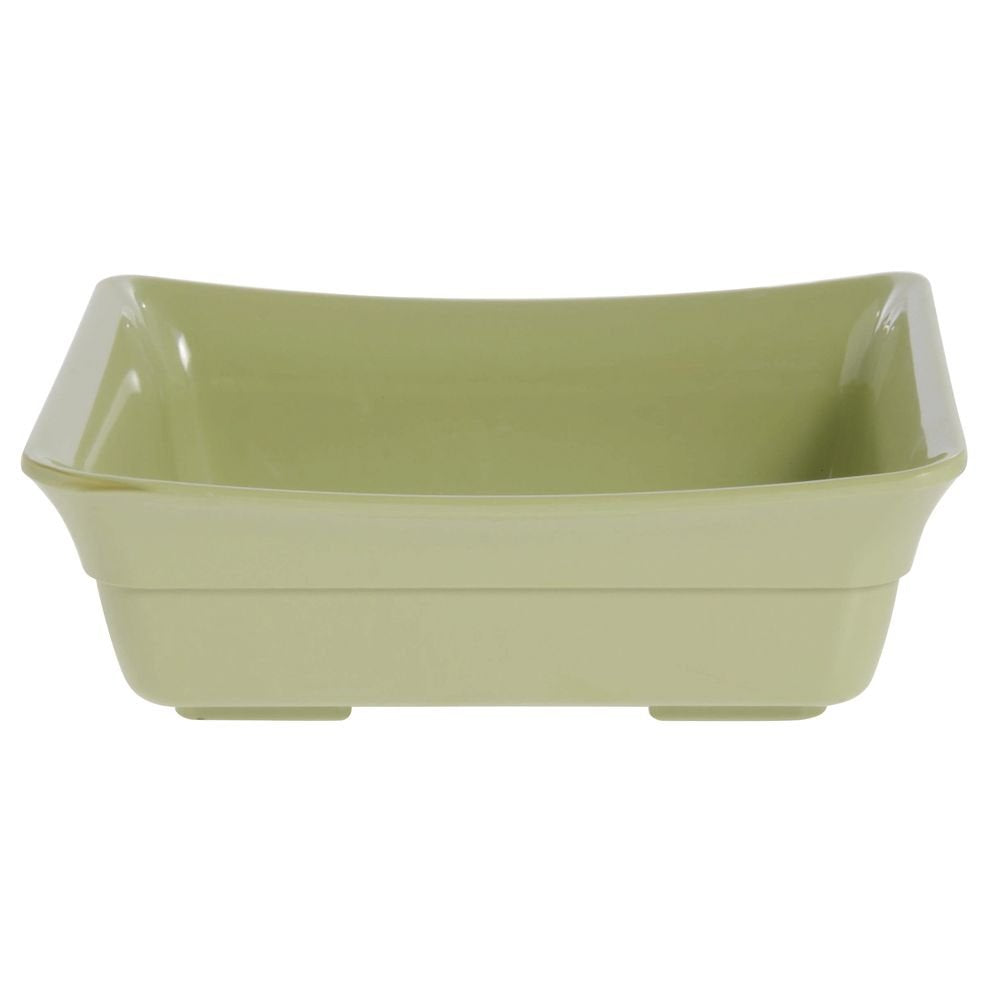 Serving Bowl Display Bowl 1/2 Size Willow Green Melamine Curveware Pan - 9 7/8 L x 12" W x 4" D by HUBERT – Melamine, Willow Green, Model H0094-WILLOW