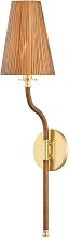 Hudson Valley Lighting Atwood 1-Light Wall Sconce | Aged Brass with Handwoven Rattan Shade | Organic Modern Wall Light Inspired by Paavo Tynell | 1625-AGB