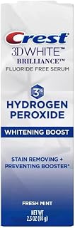 Crest 3D White Brilliance Toothpaste, Hydrogen Peroxide Teeth Whitening Boost, Fluoride Free - 2.3oz (65g) - 1 Count