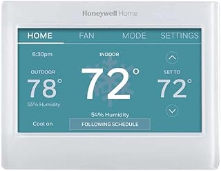 Honeywell Home RTH9600WF Smart Color Thermostat ENERGY STAR Wi-Fi Programmable Touchscreen Alexa Ready - C-Wire Required | RTH9600WF ENERGY STAR Wi-Fi Programmable Touchscreen Alexa Ready - C-Wire Required