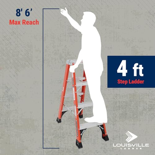 Louisville Ladder 4 feet / Red / Twin Front Step Ladders
