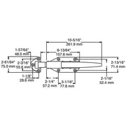 Complete Latch Kit - Kason 58 - With 1-3/4" to 2-1/2" Offset Strike – Pack of 3, Model 381274