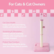 THE LICKER STORE Pink/Cream / 15.5 x 15.5 x 38 / Modern Scratching Posts