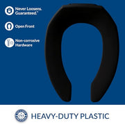 Bemis Black / Elongated / 1 Toilet Seats