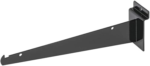 Slatwall Shelf Bracket, 10" Black