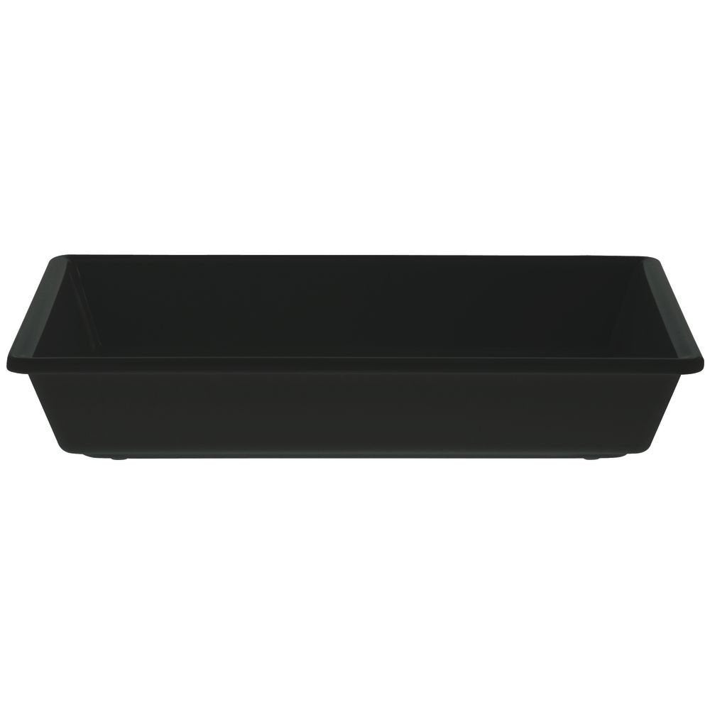 Elite Global Deli Bowl 2 1/2 qt Rectangular Black Plastic - 12" L x 10" W x 2" D by Elite Global Solutions – 2.5 quarts, Melamine, Black, Model 848552009672
