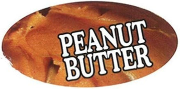 Specialty Printing Oval Peanut Butter Flavor Label, 1.96" x 31/32" | 1000/Roll