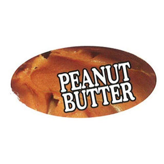 Oval Peanut Butter Flavor Label by Specialty Printing – Paper, Brown, Pack of 1000, Model PL575