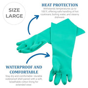 San Jamar Large / Green / Gloves Safety Work Gloves