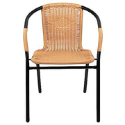 Flash Furniture Beige / Set of 2 / Modern Patio Dining Chairs