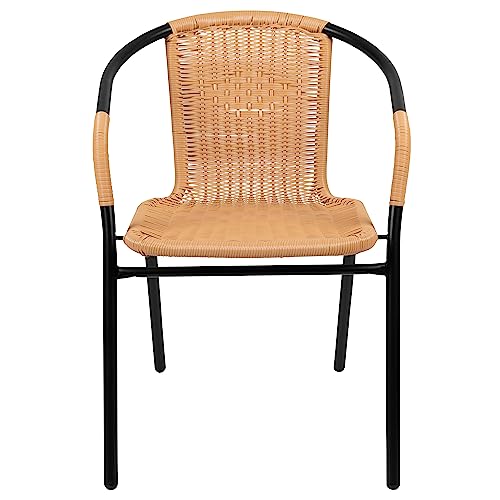 Flash Furniture Beige / Set of 2 / Modern Patio Dining Chairs