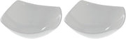 American Metalcraft SQND9 Prestige Ceramic 9" Squound Bowl, White (Pack of 2)