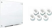 Quartet Glass Whiteboard, Magnetic Dry Erase White Board, 6 x 4 feet, Infinity, White Surface (G7248W) & Strong Magnets, Glass Whiteboard, Dry Erase Board, Large, Assorted Colors, 6 Pack (85392)