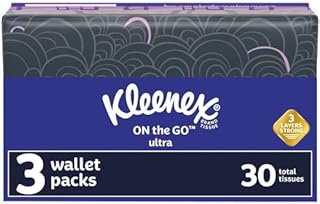 Kleenex Slim Wallet Facial Tissues - 3 Ply - White, 12 Pack Case