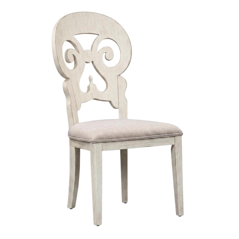 Solid Wood Splat Back Side Chair by Starlight Canyon Home – Solid + Manufactured Wood, White