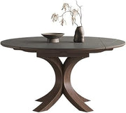 Mesa De Jantar Retractable Rock Plate Dining Table Round Modern Simple Square and Dual-Purpose Rotating Folding Diner Table