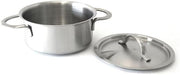 G.E.T. 4-80910 Mini Bistro Pot, 10 Ounce, Stainless Steel with Satin Finish, 4-7/16" Diameter x 2"H, Case of 12