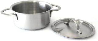 G.E.T. 4-80910 Mini Bistro Pot, 10 Ounce, Stainless Steel with Satin Finish, 4-7/16" Diameter x 2"H, Case of 12