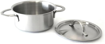 G.E.T. 4-80910 Mini Bistro Pot, 10 Ounce, Stainless Steel with Satin Finish, 4-7/16" Diameter x 2"H, Case of 12