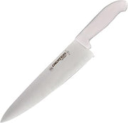 Dexter Russell SG145 10" Cook's Knife, Multipurpose Sharp Kitchen Knife | White Handle, Rocking Blade, Dicing & Mincing, Chopping, Food Prep, Commercial Kitchen, Cuts Vegetables, Fruits, & Meats