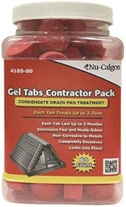 Nu-Calgon # 4185-80 Gel Tabs Pan Treatment, 3 Ton Gel Tablets / 80 Tablets Per Jar