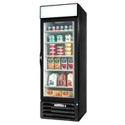 Beverage-Air MarketMax 27" One Section Glass Door Reach-In Merchandiser Refrigerator with LED Lighting 23 cu.ft. Capacity Black Exterior and Bottom Mounted by Beverage Air – Model