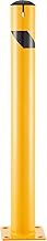 Global Industrial Steel Bollard w/Chain Slots & Removable Cap, 4-1/2"Dia. x 42"H, Yellow