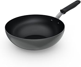 11-inch carbon steel induction stir-fry pan with SteelCoat x3™ nonstick coating and silicone handle