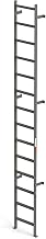 EGA VMS14 Steel Vertical Wall Mount Ladder W/O Rail Extensions, 14 Step, Gray