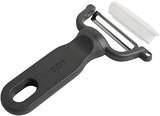 Kuhn Rikon Family Y Peeler, Vegetable Peeler with Straight Stainless Steel Blade, Potato Peeler for Fruits and Vegetables, Grey