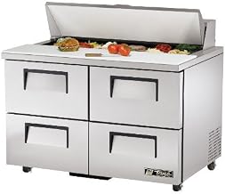 TRUE TSSU-48-12D-4-ADA-HC 48" ADA Compliant Refrigerated Sandwich Salad Unit, Fits (12) 1/6 Size Pans, Four Drawers