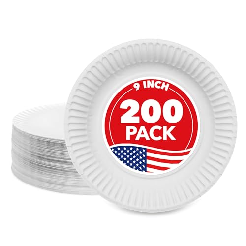 Stock Your Home 200 Count (Pack of 1) / White / Casual Plates