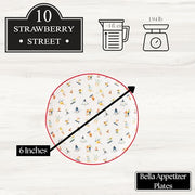 10 Strawberry Street Skiers / 6" / Traditional Appetizer Plates