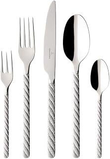 Villeroy & Boch Club Coffee Spoon Touch, 14.5 cm, Stainless Steel, Handle CoveRed with Rose Silicone, Easy-Care, White, Menagere 30pcs