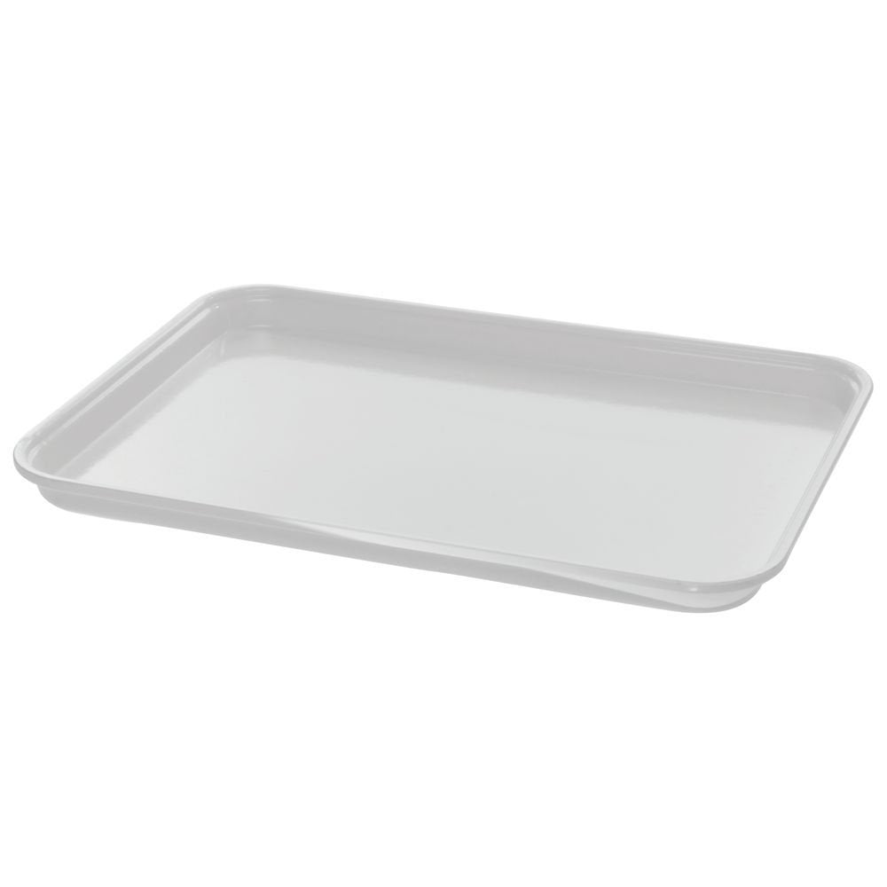 White Fiberglass Market Display Tray - 18" L x 13" W x 1" H by HUBERT – 18" x 13" x 1", Plastic, White, Model 191538026874