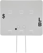 Pin Style Price Tags, 3-Digit White Plastic Write-On Wipe-Off - 3 3/4" L x 3" H