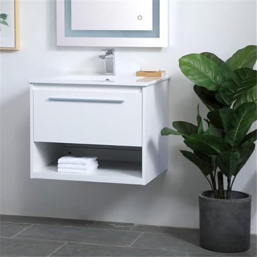 Elegant Decor 24" - Single / Brushed Nickel,white / Modern Wheel Care