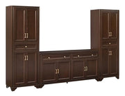 Crosley Furniture Tara 3-Piece Modern Farmhouse Sideboard Buffet Cabinet and Kitchen Storage Pantry Set, Brown - image 2