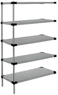 QUANTUM STORAGE SYSTEMS WRSAD5-74-1860SS Solid Shelves Add-On Kit for WRS5-74-1860SS Stainless Steel 5 Shelves 74" H x 60" W x 18" D