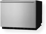 Summit 21.5” Drawer Refrigerator by Summit Appliance – 21.5", 1.6 cubic_feet, Stainless Steel, Black, Model FF1DSS