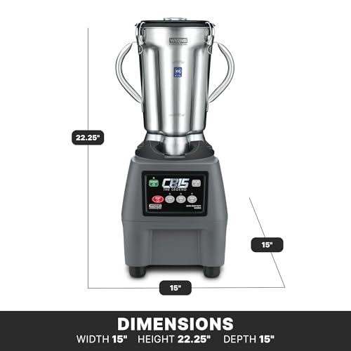 Waring 3 Speeds and Pulse / Stainless Steel Jar CB15 / 1-Gallon Countertop Blenders