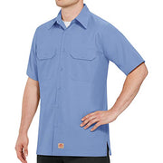 Red Kap XX-Large / Light Blue / Solid Rip Stop Shirt Button-Down Shirts