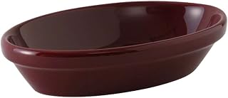 Tuxton BRK-0803 Vitrified China Oval Baker (Nesting), 8 oz, Burgundy (Pack of 12),