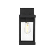 Peter One Light Outdoor Wall Sconce Black by Lighting Design – 8.2", Iron, Black, Model OD413W14BK