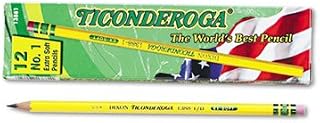 Ticonderoga Woodcase Pencil, B #1, Yellow, Dozen